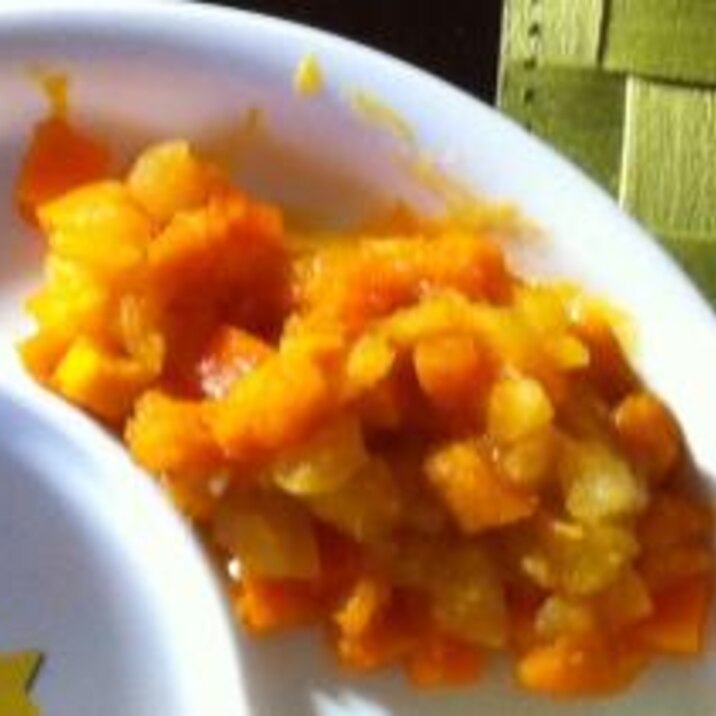 離乳食 後期 かぼちゃと人参の煮物 レシピ 作り方 By さくらこ 楽天レシピ